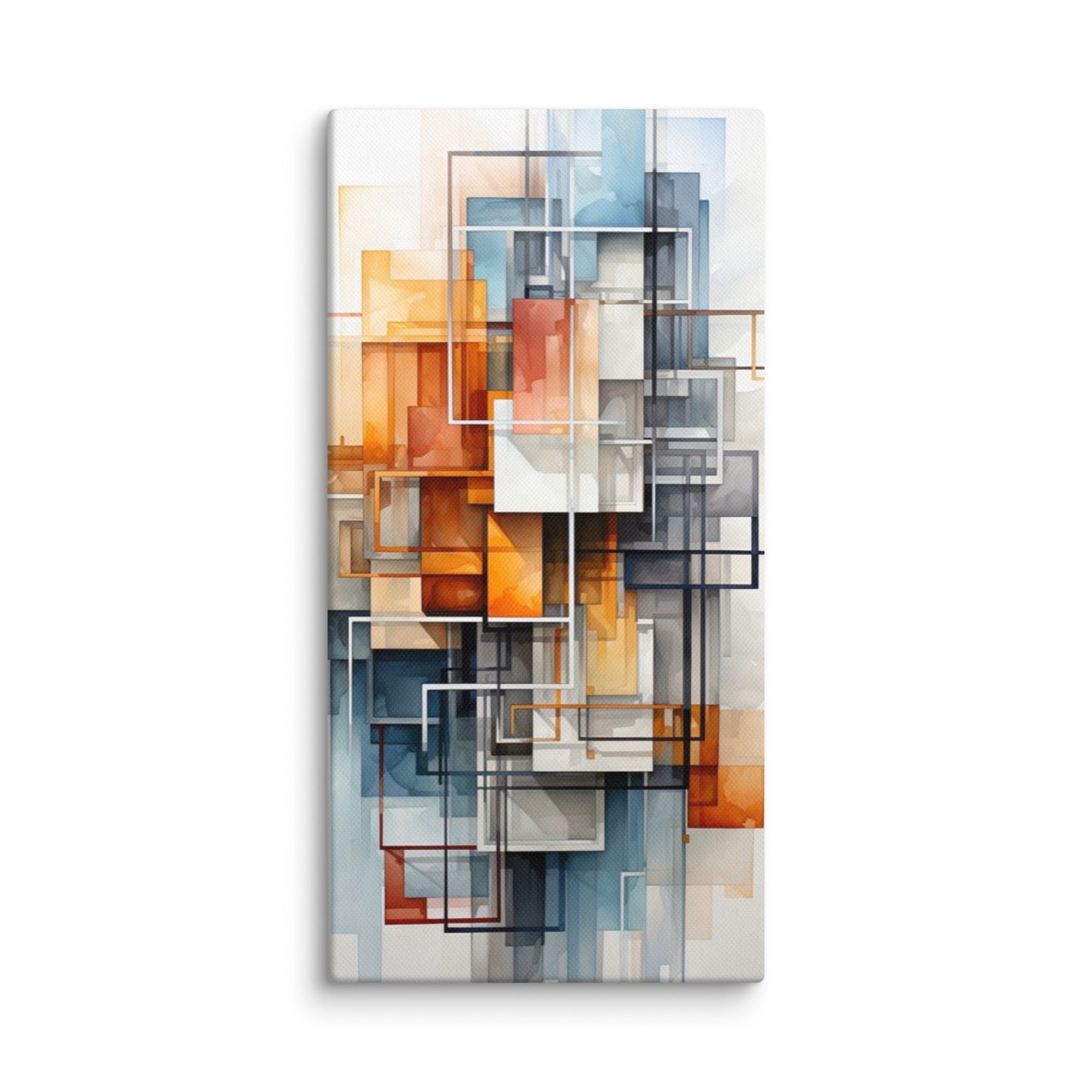 Lattice canvas print shown in wall display view in 10 x 20 inch universal size