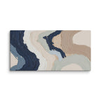 Marl canvas artwork with pale stone and soft clay tones with subtle visual texture, shown on white.