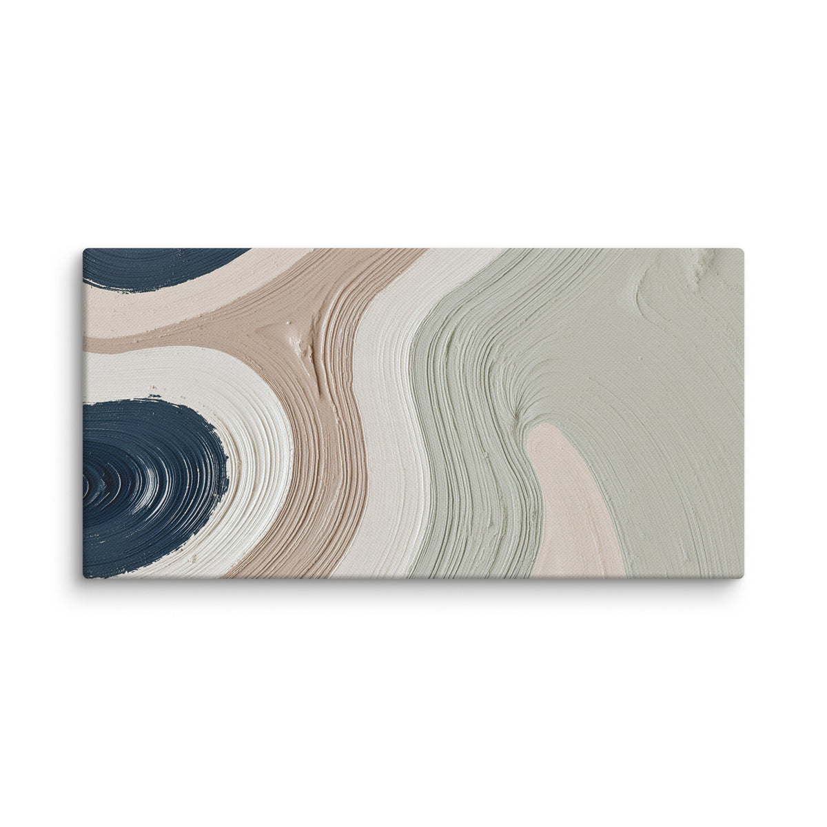 Talus canvas artwork with angular rock-like forms and deep charcoal contrasts, shown on white.