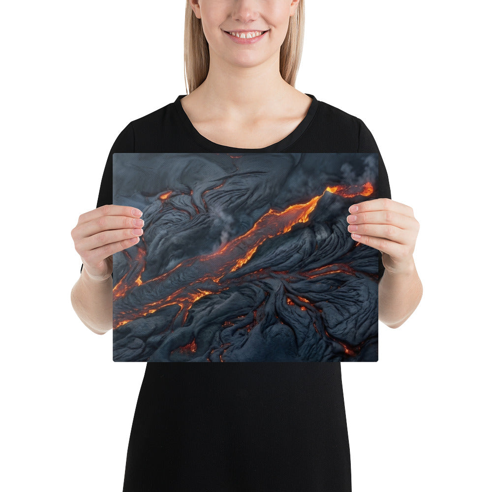 Molten canvas print wall display image in 12 x 16 inch universal size