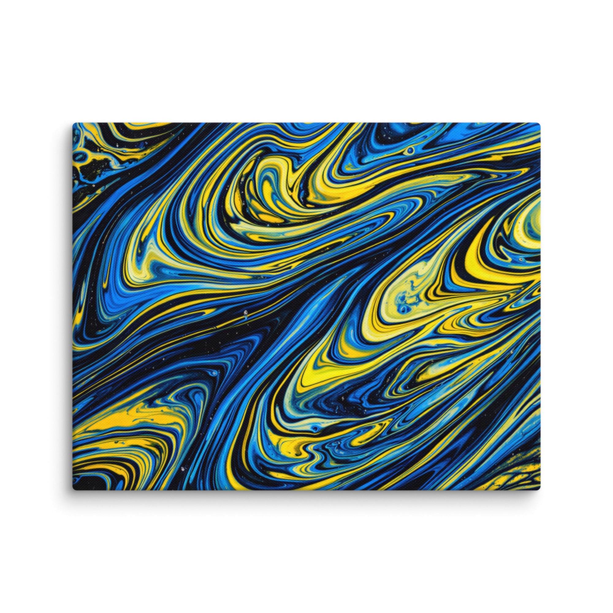 Coral canvas print shown in wall display view in 10 x 20 inch universal size