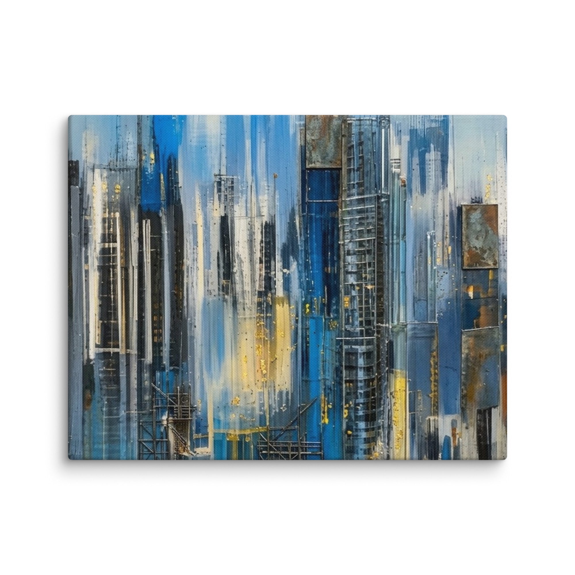 Facade canvas print shown in wall display view in 11 x 14 inch universal size