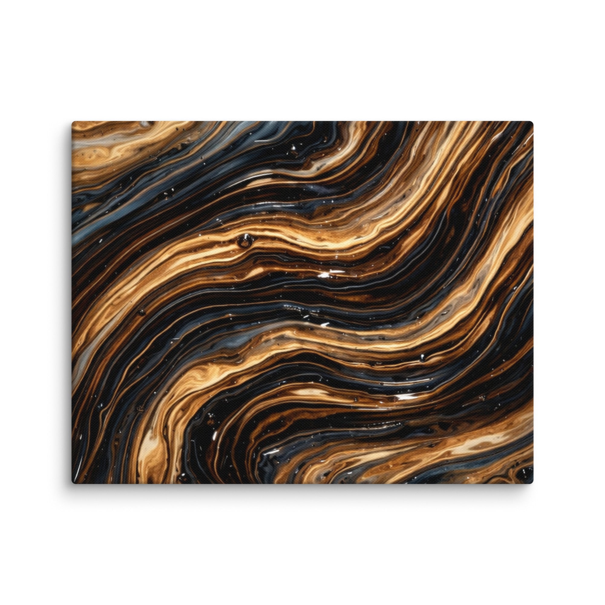 Amber canvas print shown in wall display view in 10 x 20 inch universal size