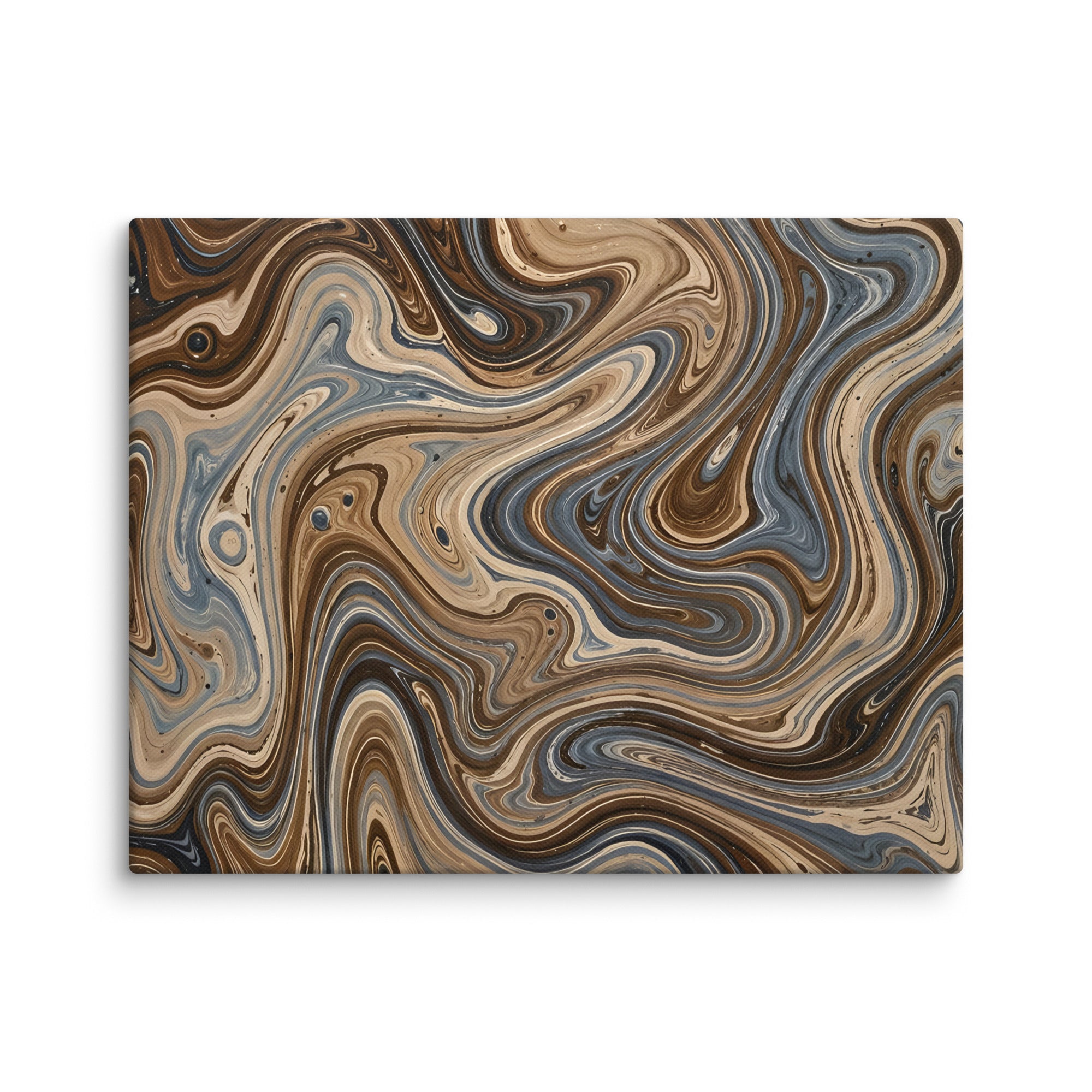 Café Mocha canvas print shown in wall display view in 10 x 20 inch universal size