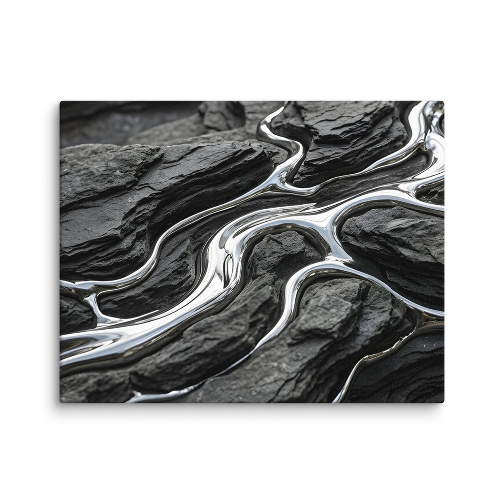 Basalt canvas print shown in wall display view in 10 x 20 inch universal size