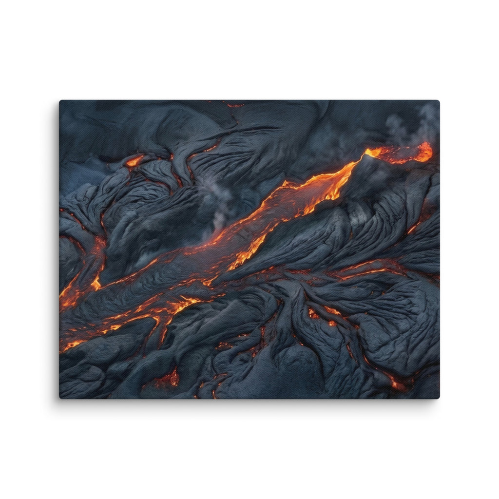 Molten canvas print shown in wall display view in 10 x 20 inch universal size