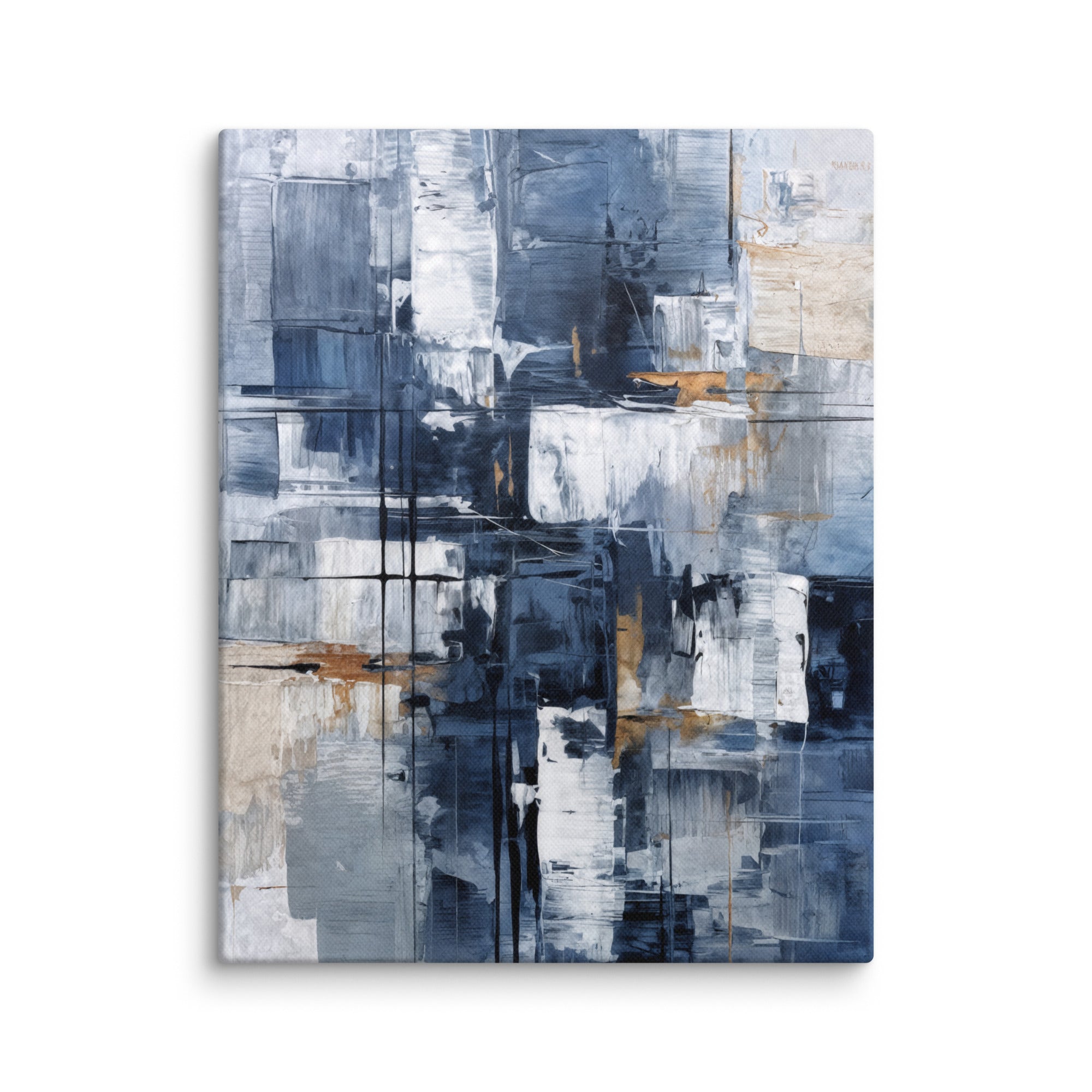 Push canvas print shown in wall display view in 6 x 6 inch universal size