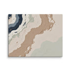 Spall canvas artwork with fractured stone-like layers and linear fissures, shown on white.