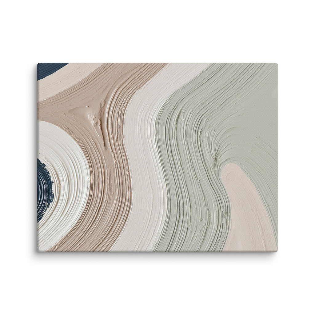 Talus canvas artwork with angular rock-like forms and deep charcoal contrasts, shown on white.