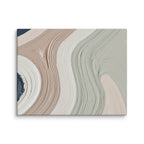 Talus canvas artwork with angular rock-like forms and deep charcoal contrasts, shown on white.