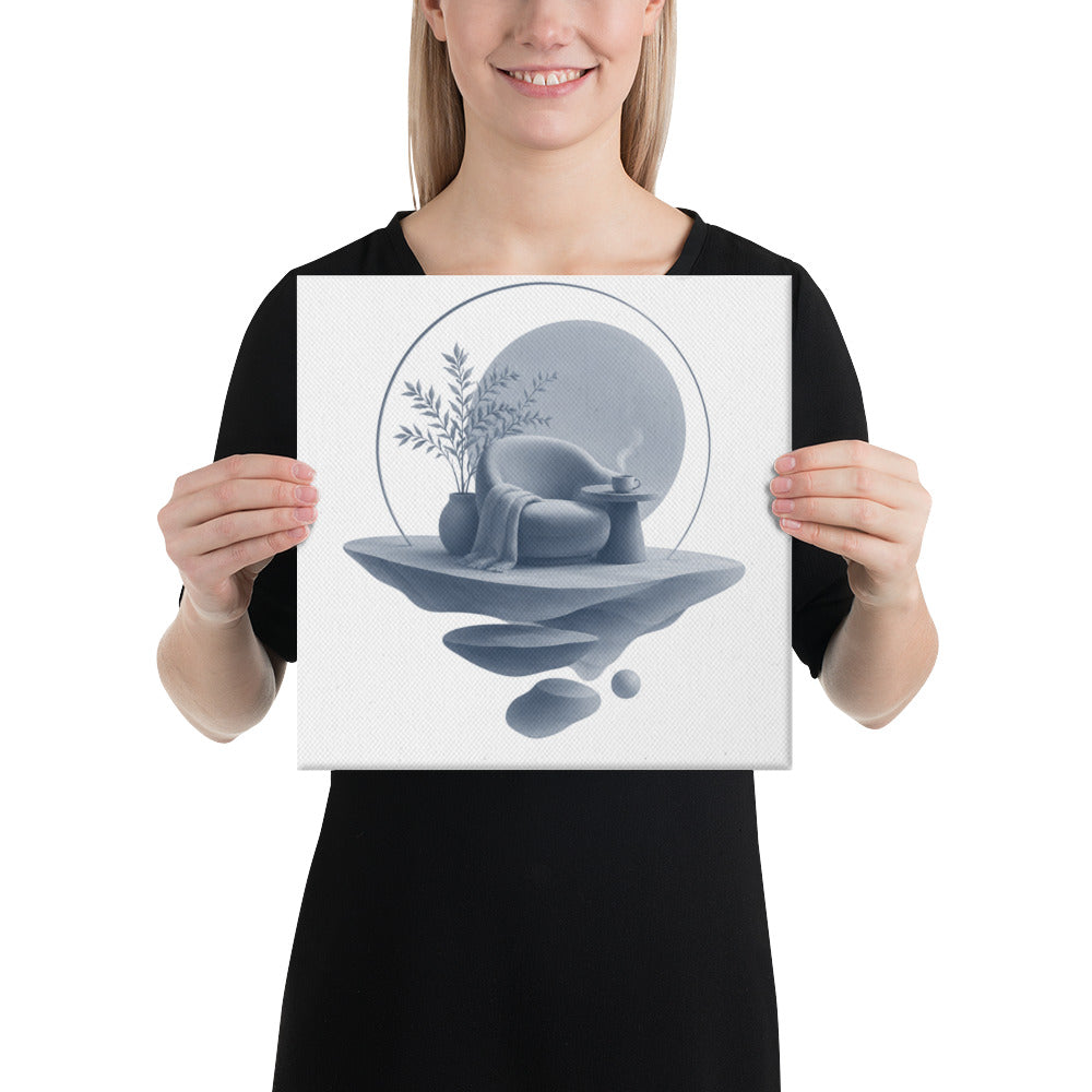 Slate XIV canvas print product mockup in 16 x 16 inch universal size