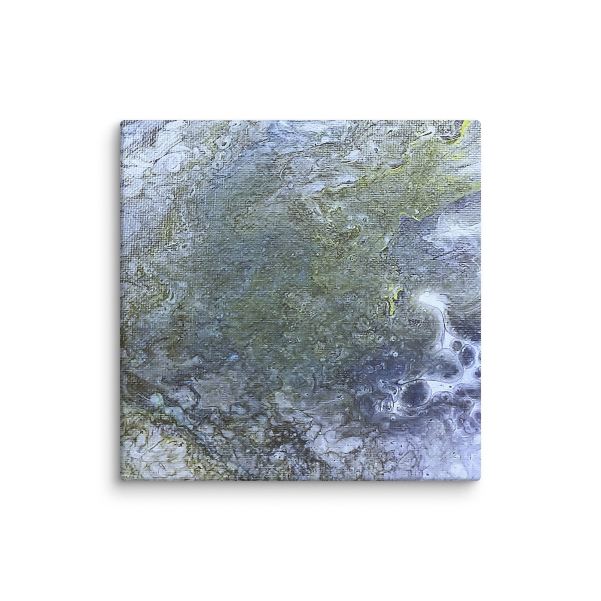 Shallows canvas studio series shown in wall display view in 32 x 32 inch statement piece