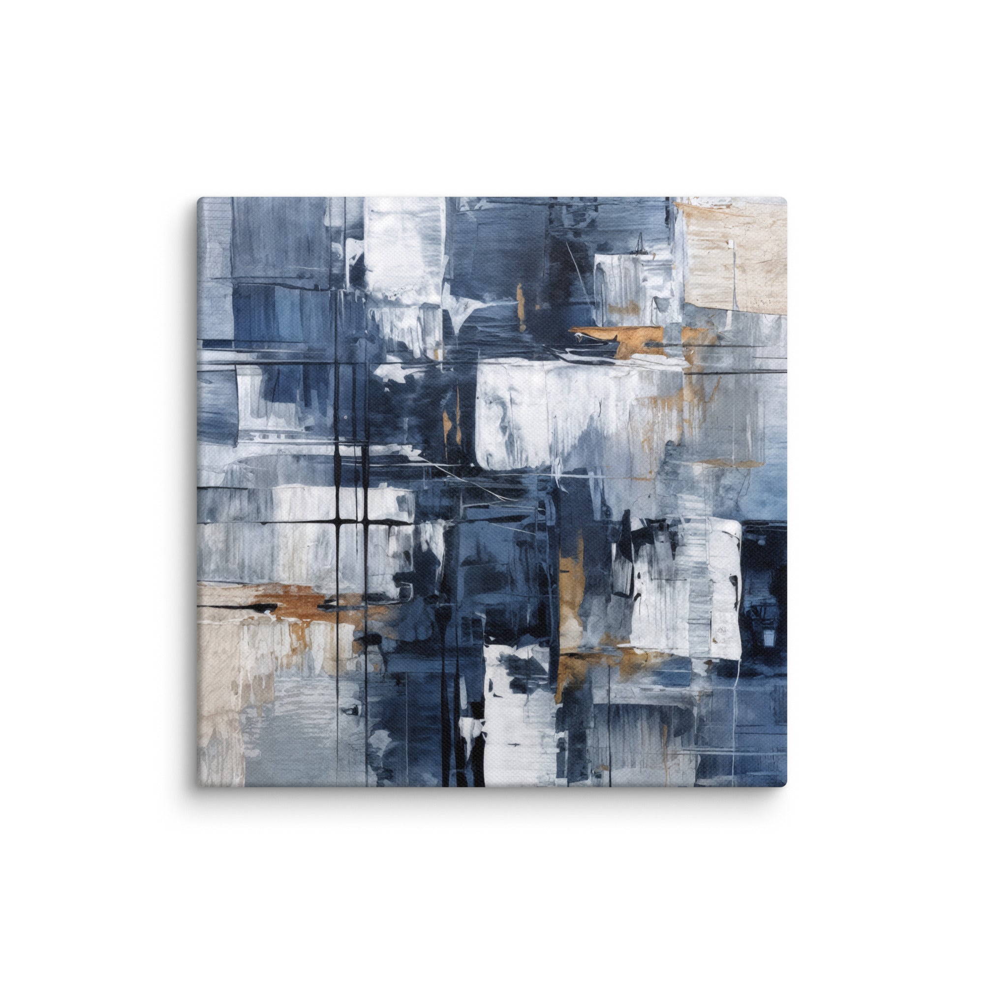 Push canvas print shown in wall display view in 32 x 32 inch statement piece