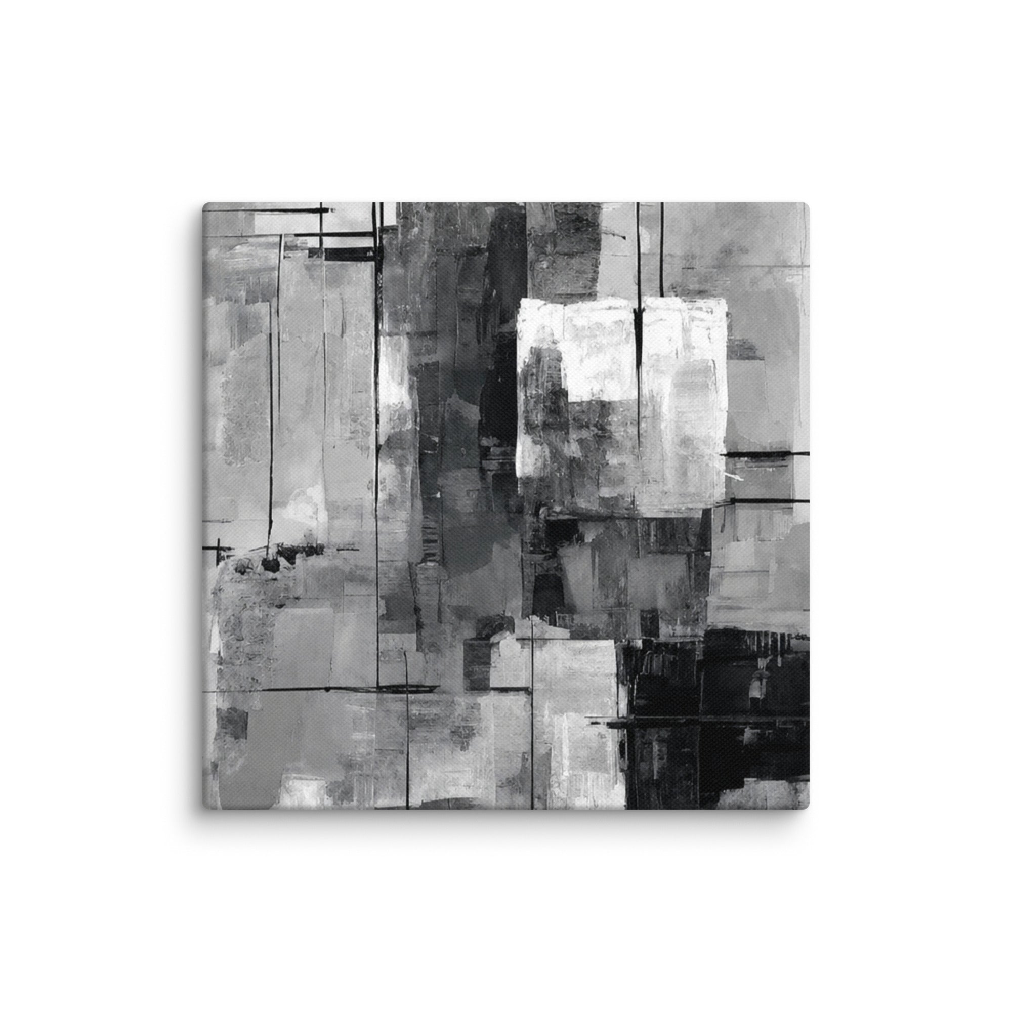 Align canvas print shown in wall display view in 32 x 32 inch statement piece