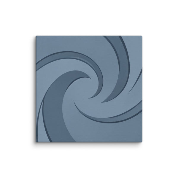 Slate XXII canvas print shown in wall display view in 6 x 6 inch universal size