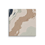 Spall canvas artwork with fractured stone-like layers and linear fissures, shown on white.