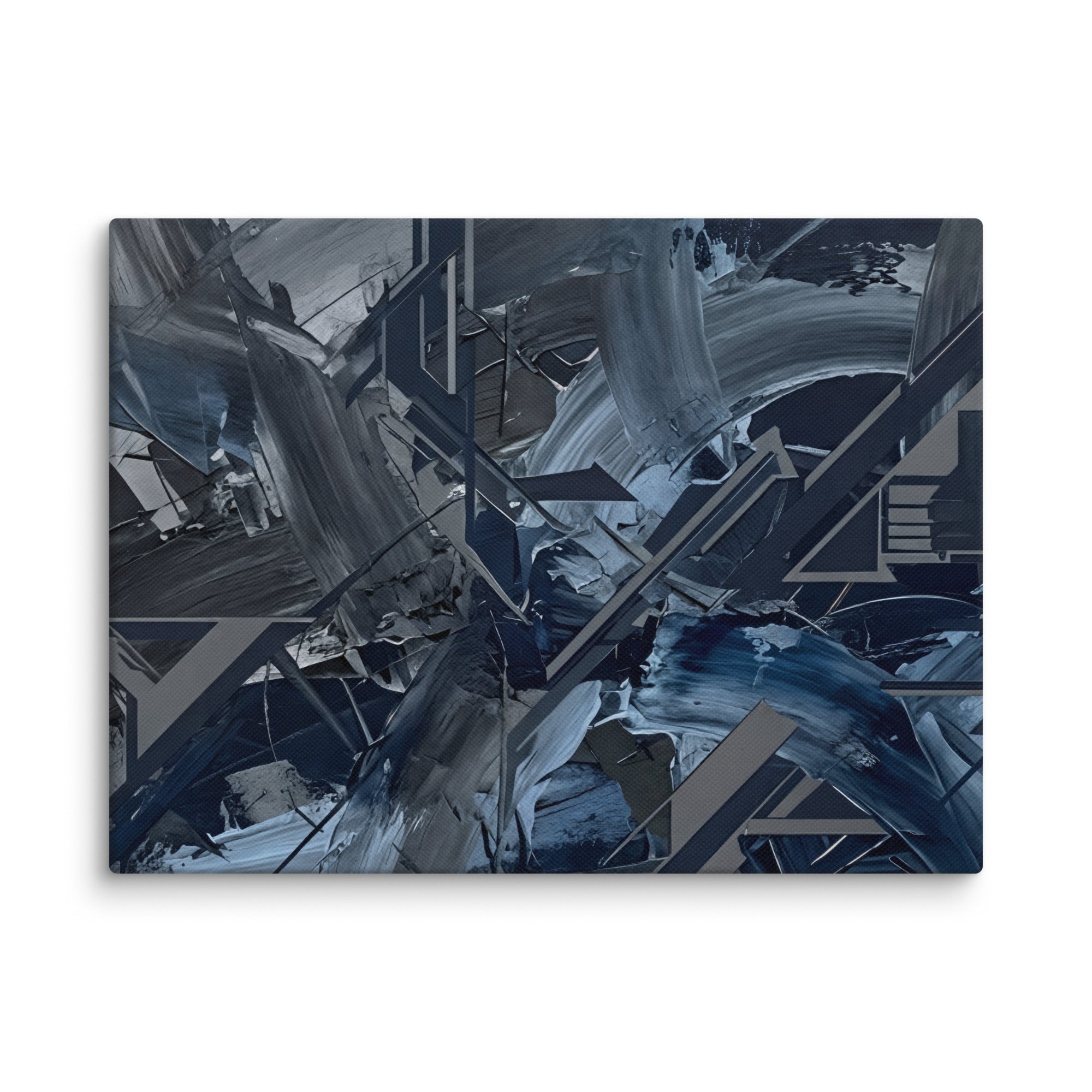 Torrent canvas urban with product details shown in 36 x 36 inch statement piece