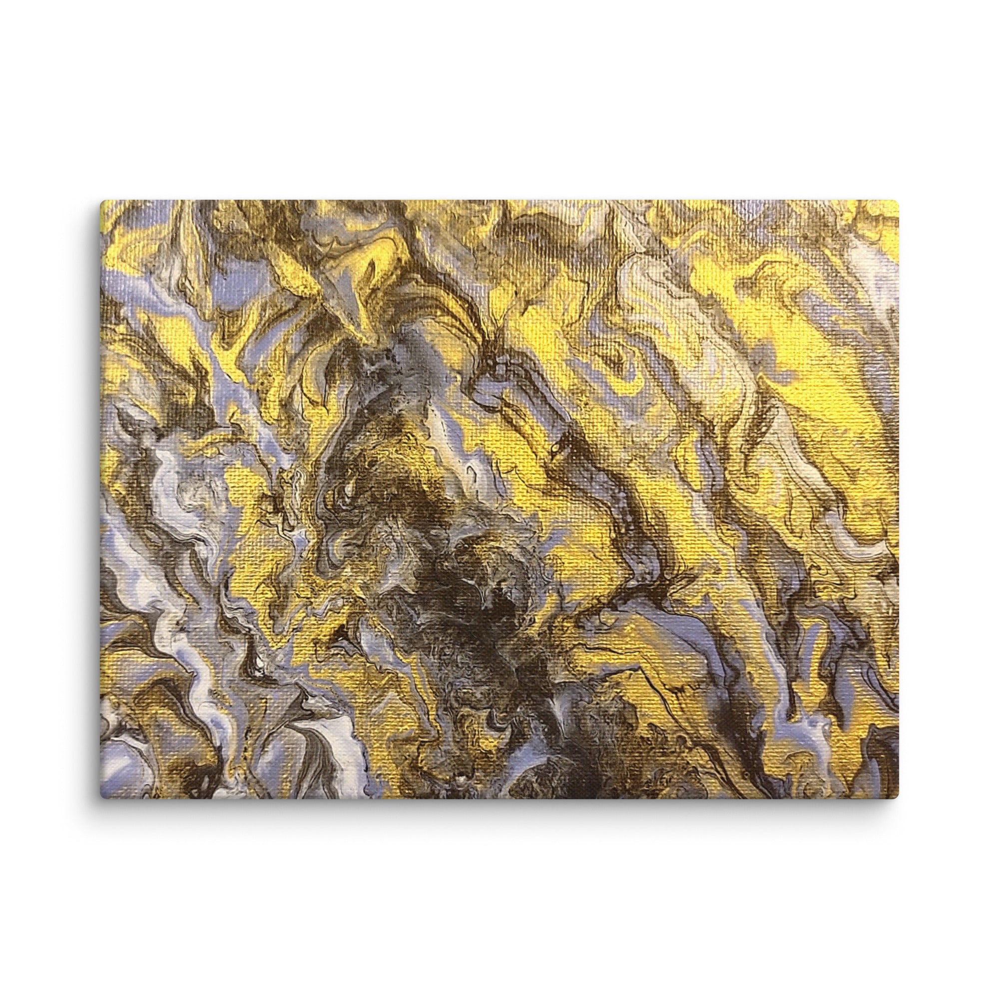 Gold Wave wall art product image as a canvas print in 32 x 48 inch statement piece