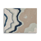 Karst canvas artwork with limestone-like textures and deep charcoal shadows, shown on white.