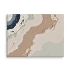 Spall canvas artwork with fractured stone-like layers and linear fissures, shown on white.