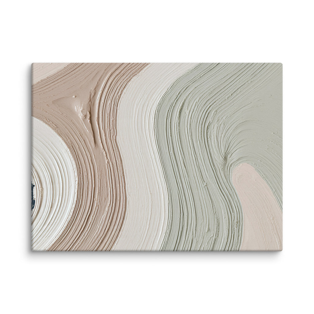 Talus canvas artwork with angular rock-like forms and deep charcoal contrasts, shown on white.