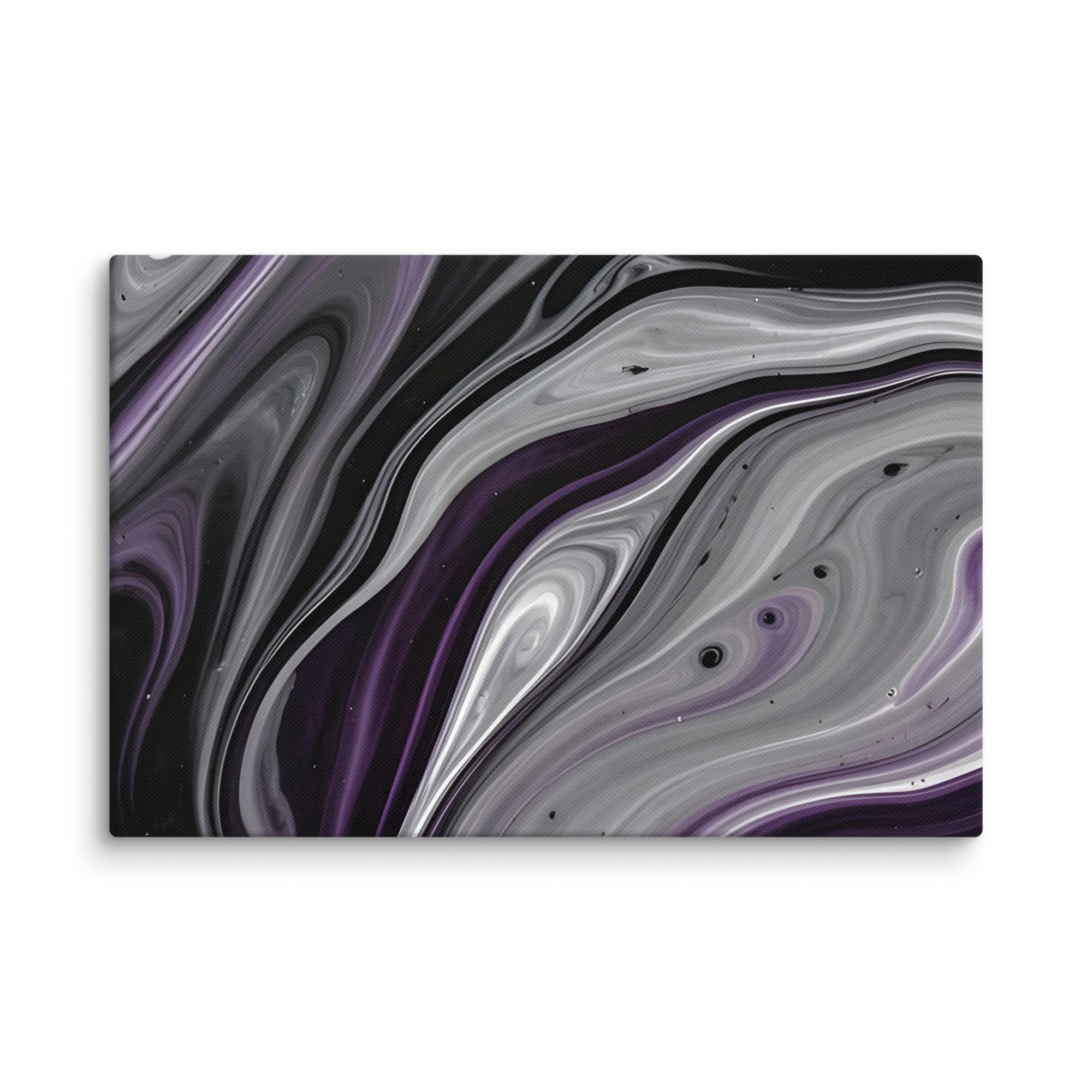 Amethyst Flow canvas print shown in wall display view in 6 x 6 inch universal size
