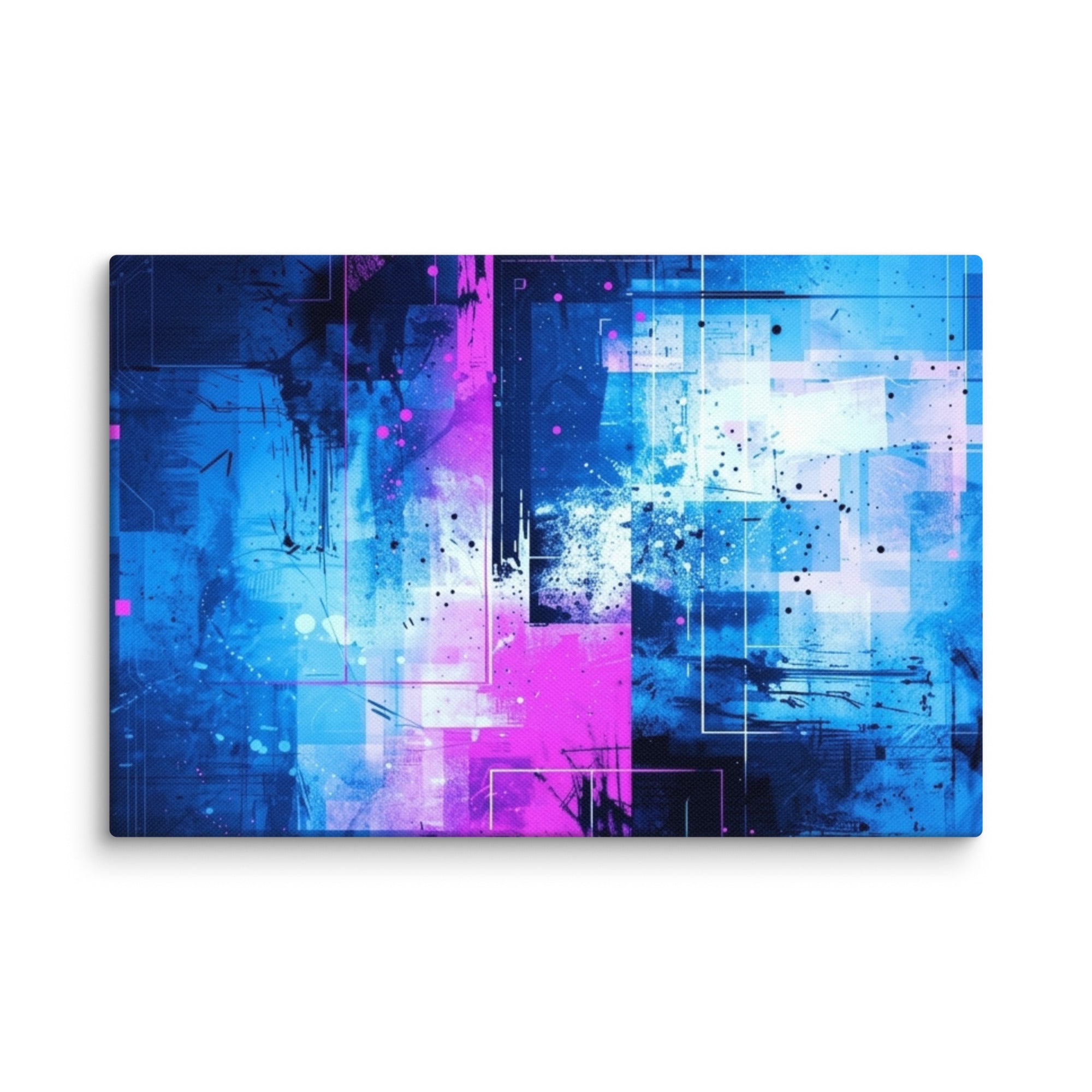 Canvas 'Neon wall art product mockup in 9 x 12 inch universal size