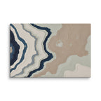Karst canvas artwork with limestone-like textures and deep charcoal shadows, shown on white.