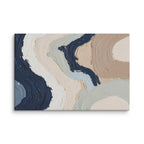 Marl canvas artwork with pale stone and soft clay tones with subtle visual texture, shown on white.