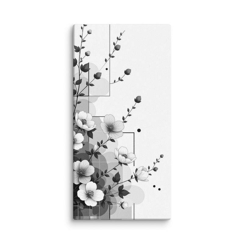 Brume Noir Black And White Floral Wall Art Mb Canvas premium quality wall art, timeless design many large sizes to chose from. ready to hang
