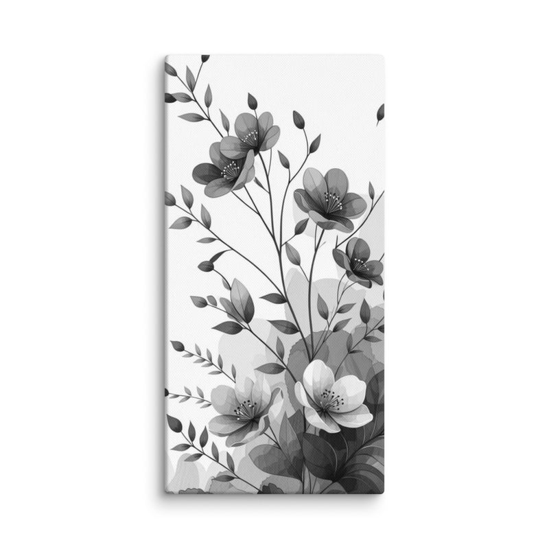 Doree Noir Black And White Floral Wall Art Mb Canvas premium quality wall art, timeless design many large sizes to chose from. ready to hang
