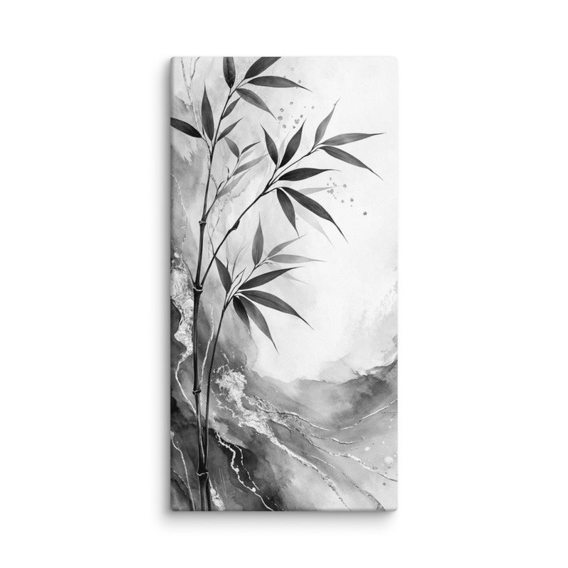 Eclat Noir Black And White Floral Wall Art Mb Canvas premium quality wall art, timeless design many large sizes to chose from. ready to hang
