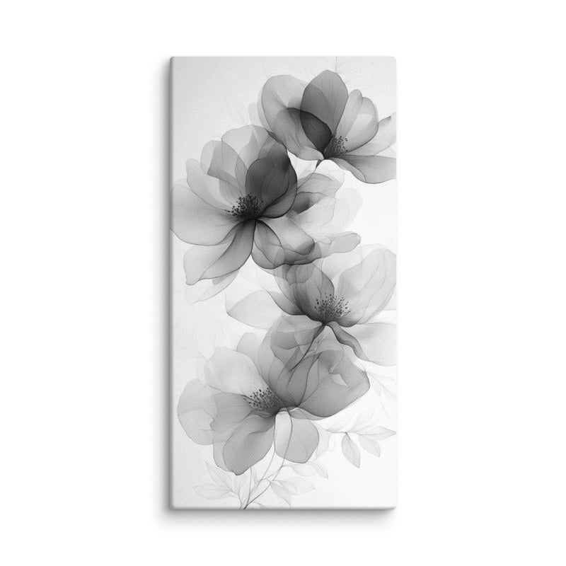 Opal Noir Black And White Floral Wall Art Mb Canvas premium quality wall art, timeless design many large sizes to chose from. ready to hang
