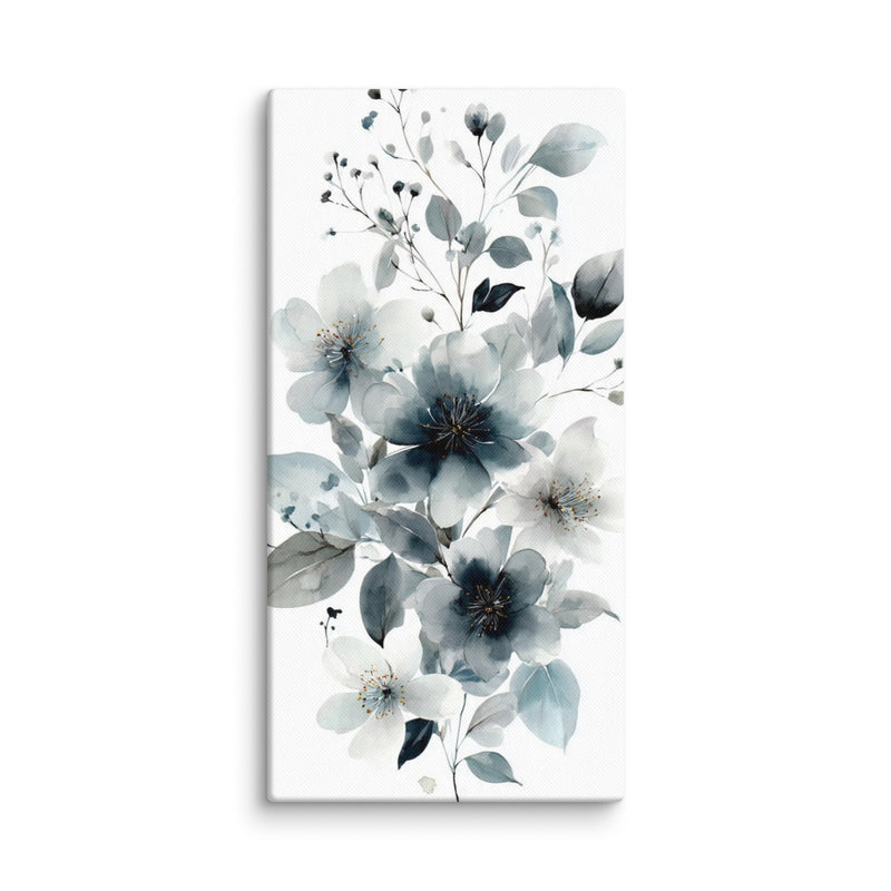Soleil Azure Floral Wall Art Mb Canvas premium quality wall art, timeless design many large sizes to chose from. ready to hang
