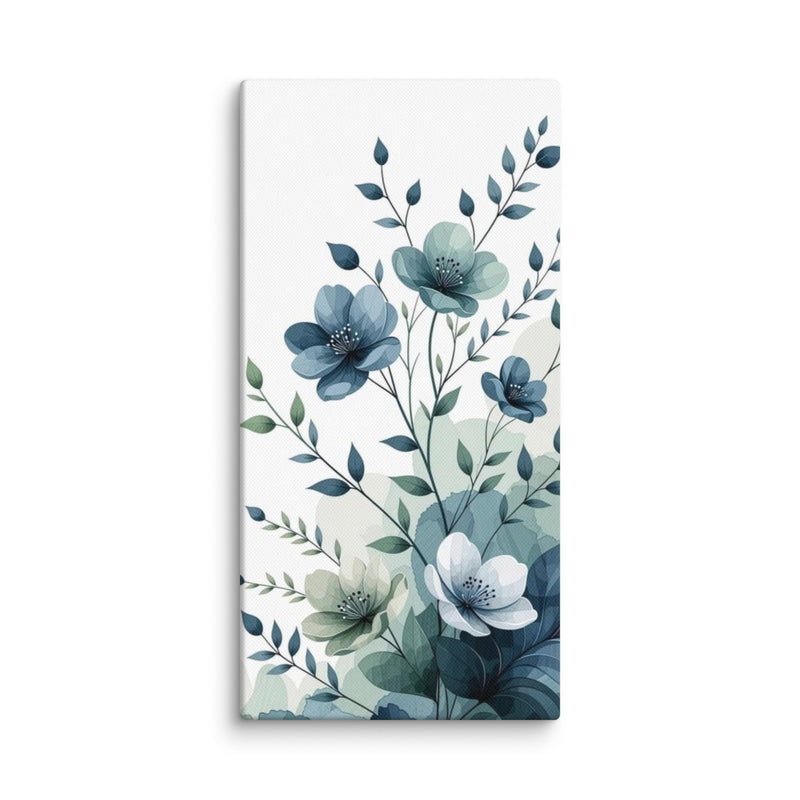 Velours Azure Floral Wall Art Mb Canvas premium quality wall art, timeless design many large sizes to chose from. ready to hang
