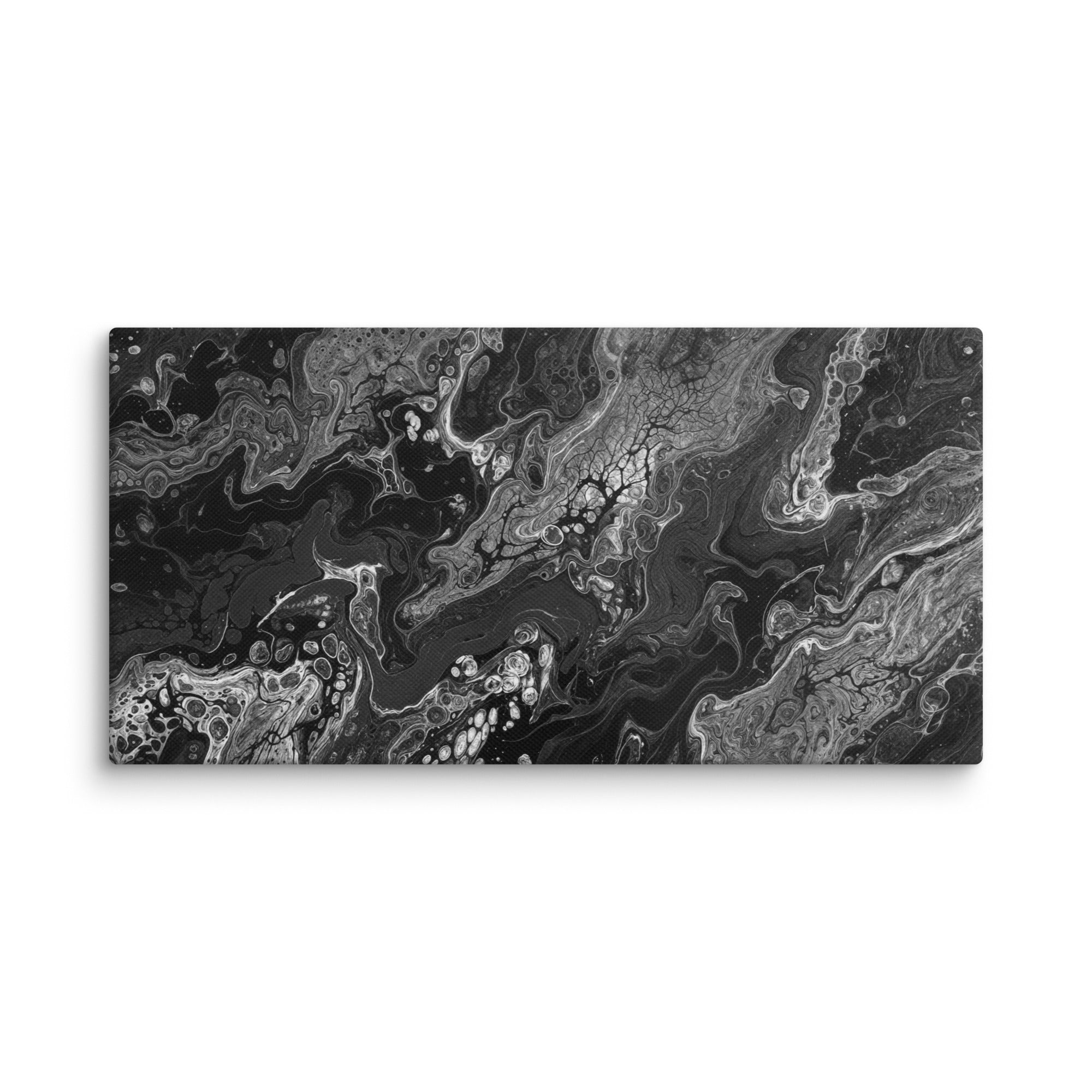Dark Matter canvas print product mockup in 9 x 12 inch universal size