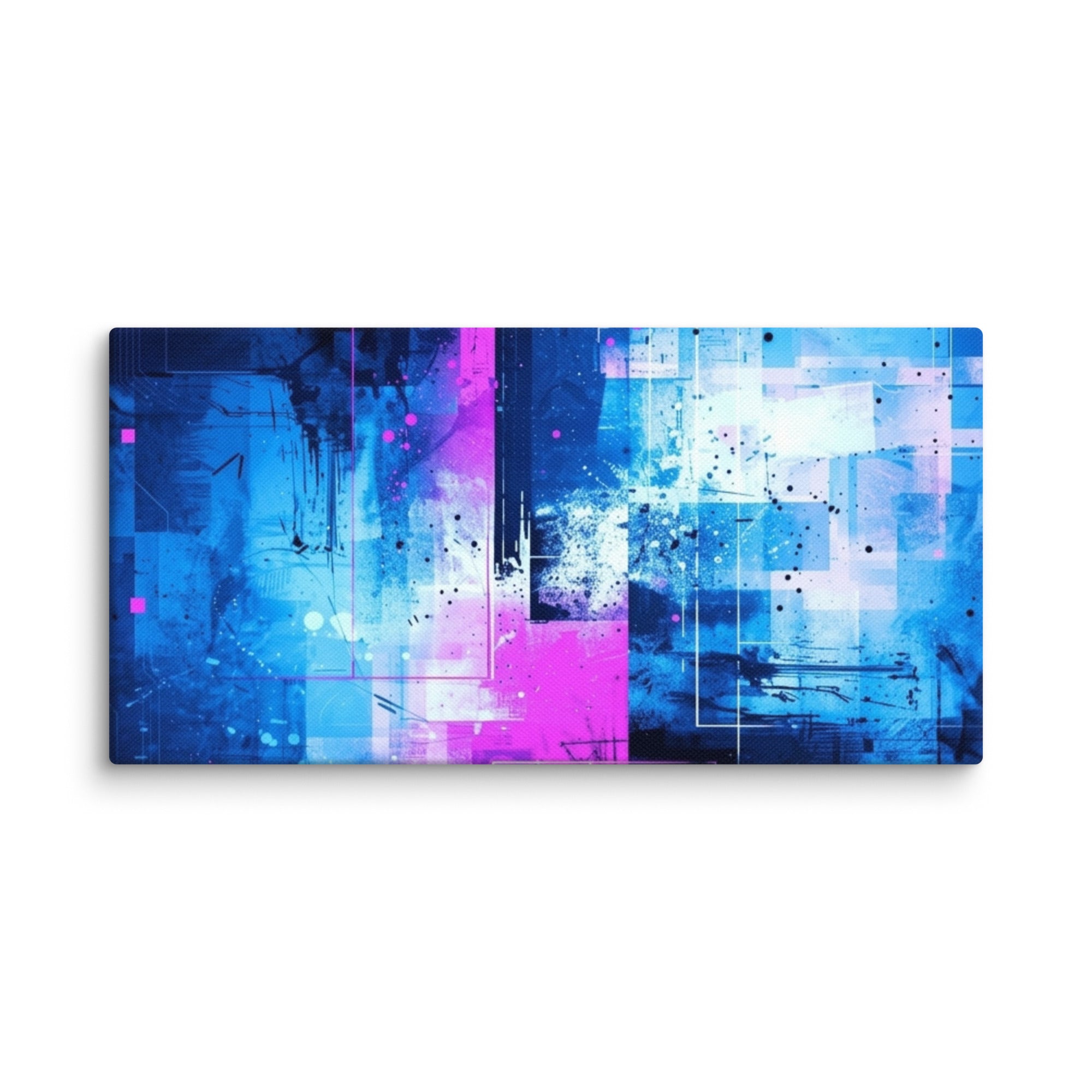 Canvas 'Neon wall art product view in 10 x 10 inch universal size