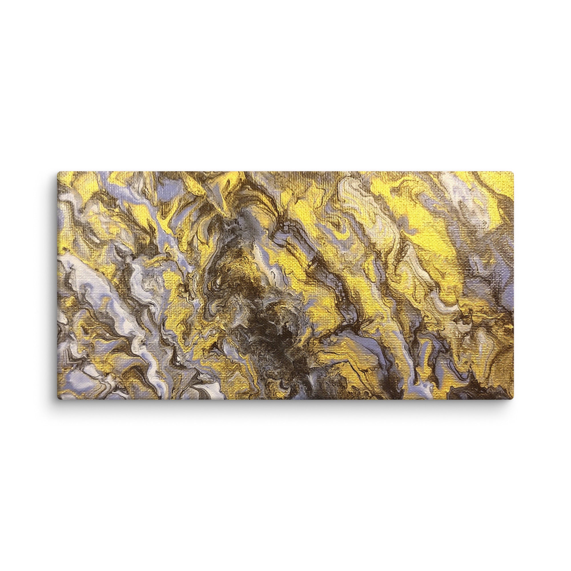 Gold Wave canvas print product mockup in 9 x 12 inch universal size