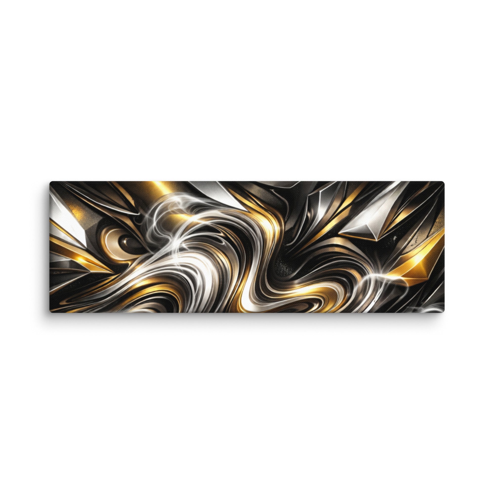 Xouro canvas print shown in wall display view in 12 x 36 inch large size