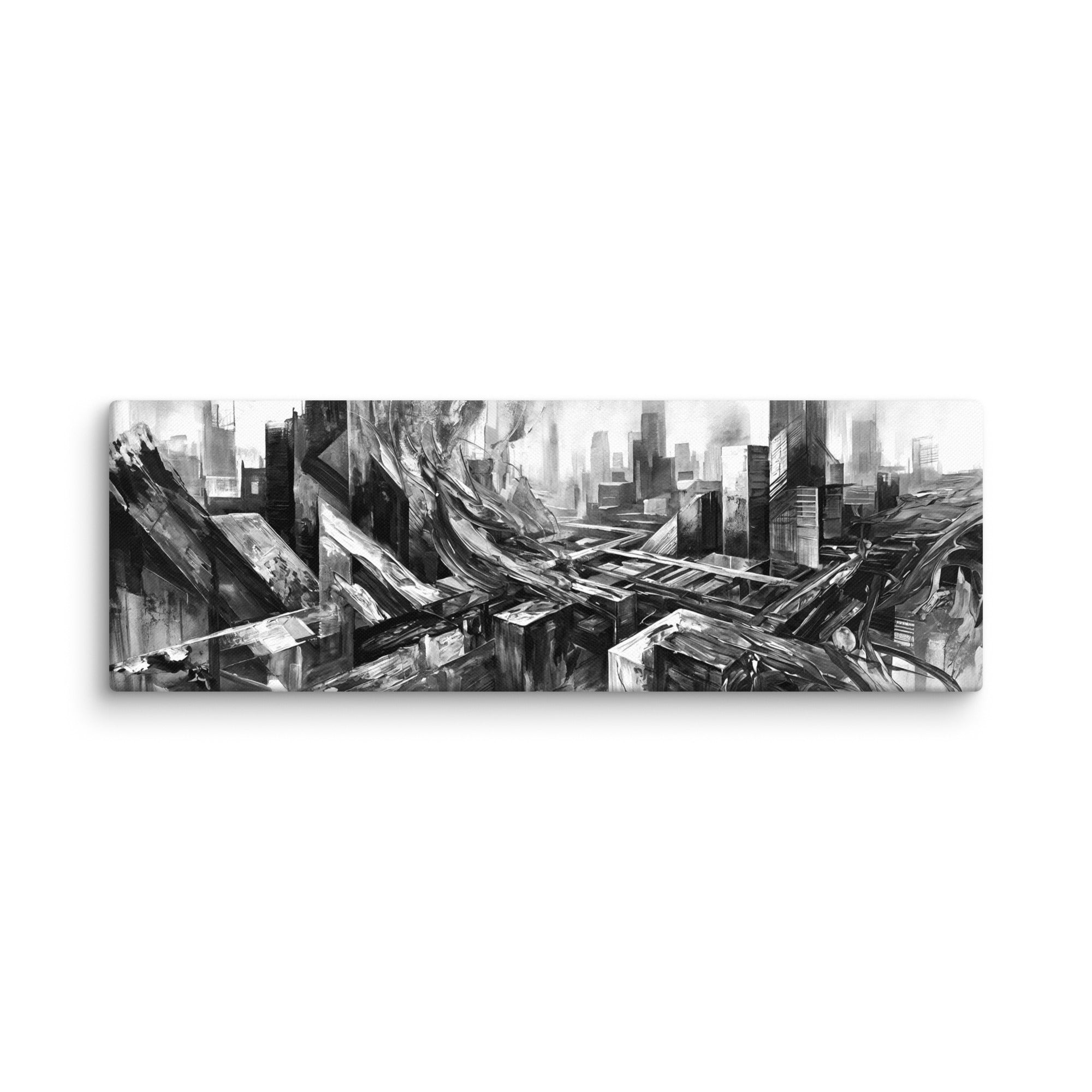 Attitudes canvas print shown in wall display view in 12 x 36 inch large size
