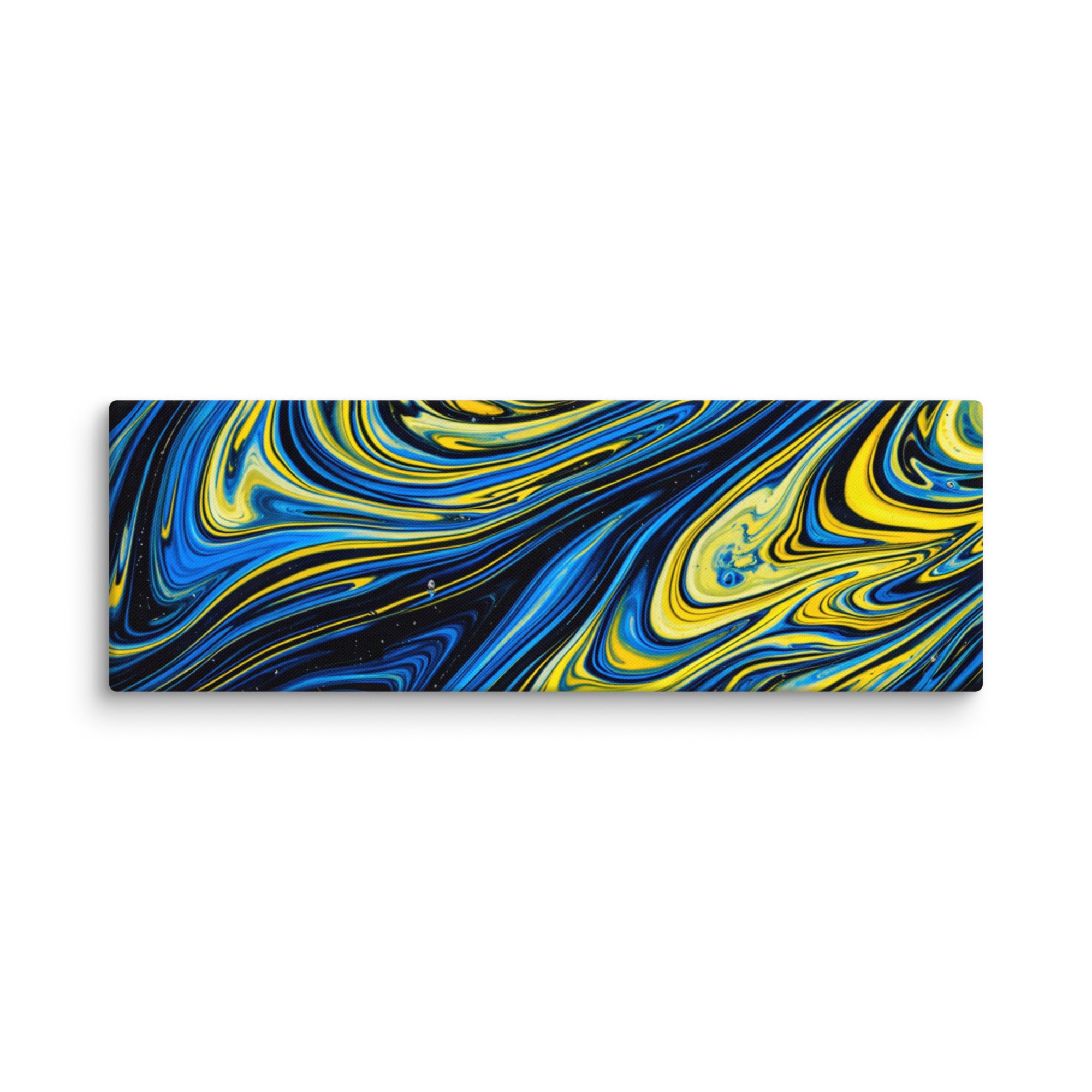 Coralscape canvas uw shown in wall display view in 12 x 36 inch large size