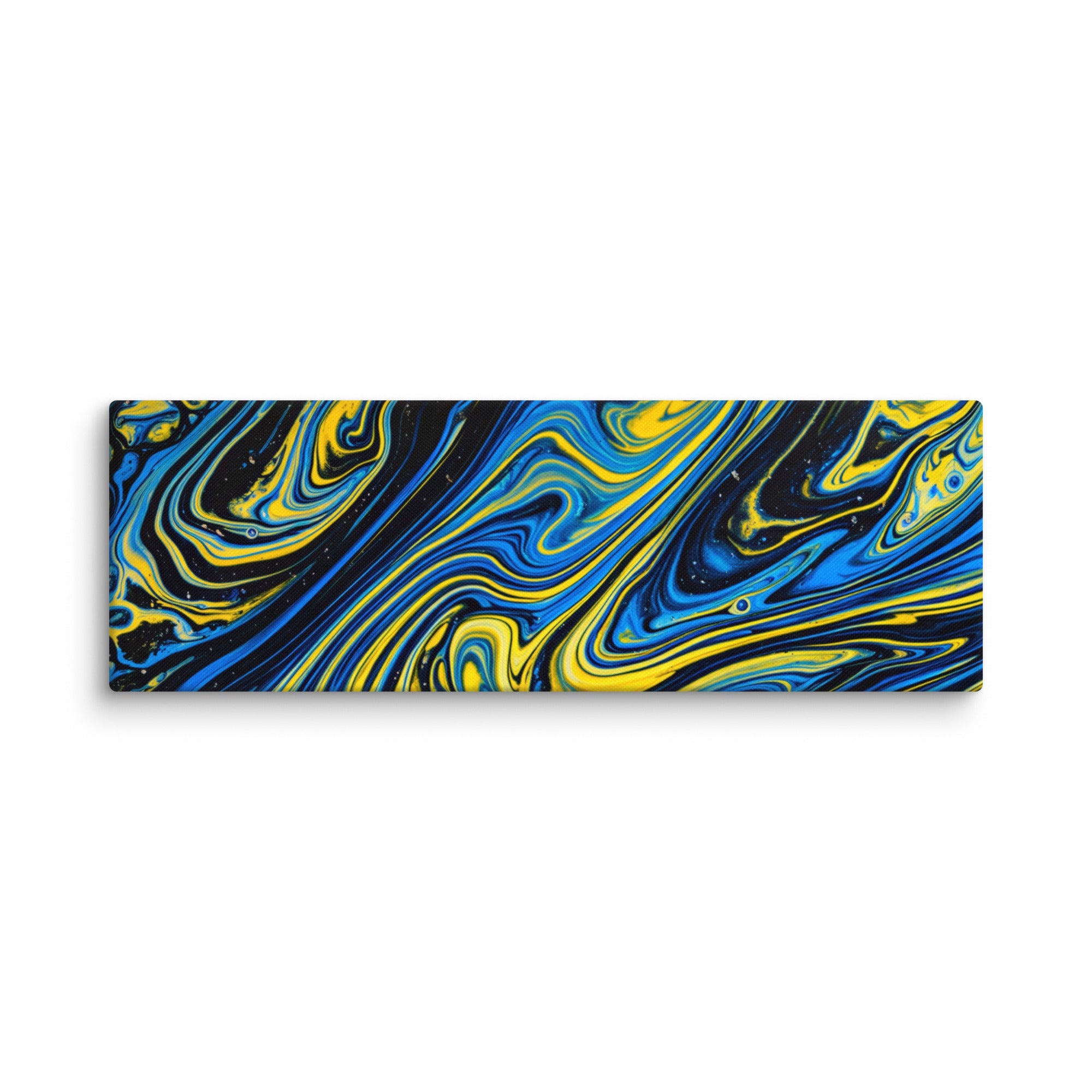 Coralwave canvas uw shown in wall display view in 12 x 36 inch large size