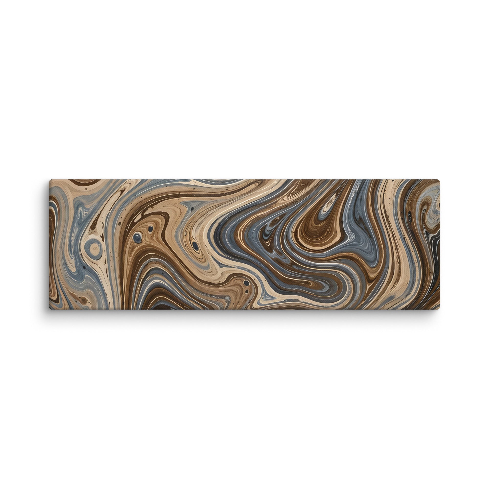 Espresso canvas uw shown in wall display view in 12 x 36 inch large size