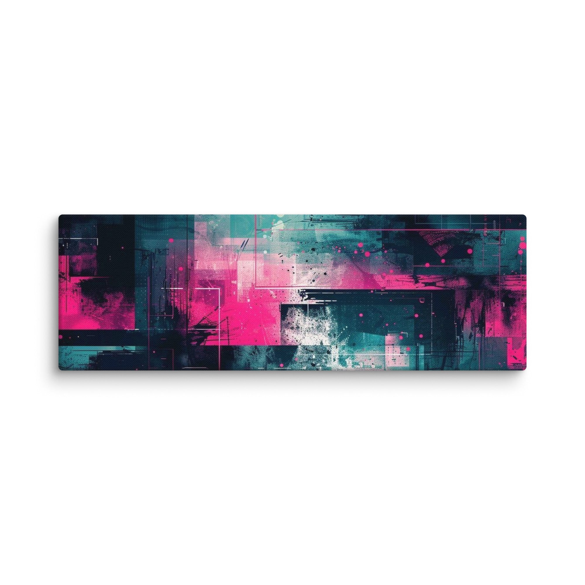 Neona canvas uw shown in wall display view in 12 x 36 inch large size