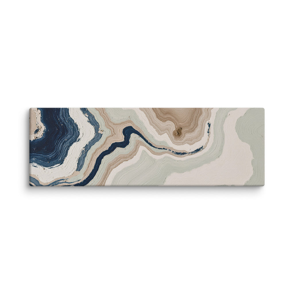 Terrace canvas artwork with stepped stone-like shelves and warm mineral gradients, shown on white.