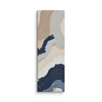Alluvia shard canvas artwork with layered earth tones and flowing mineral textures, shown on white.
