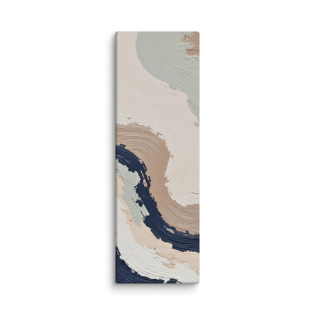 Loess shard canvas artwork with warm ochre, taupe and sandstone-like textures, shown on white.