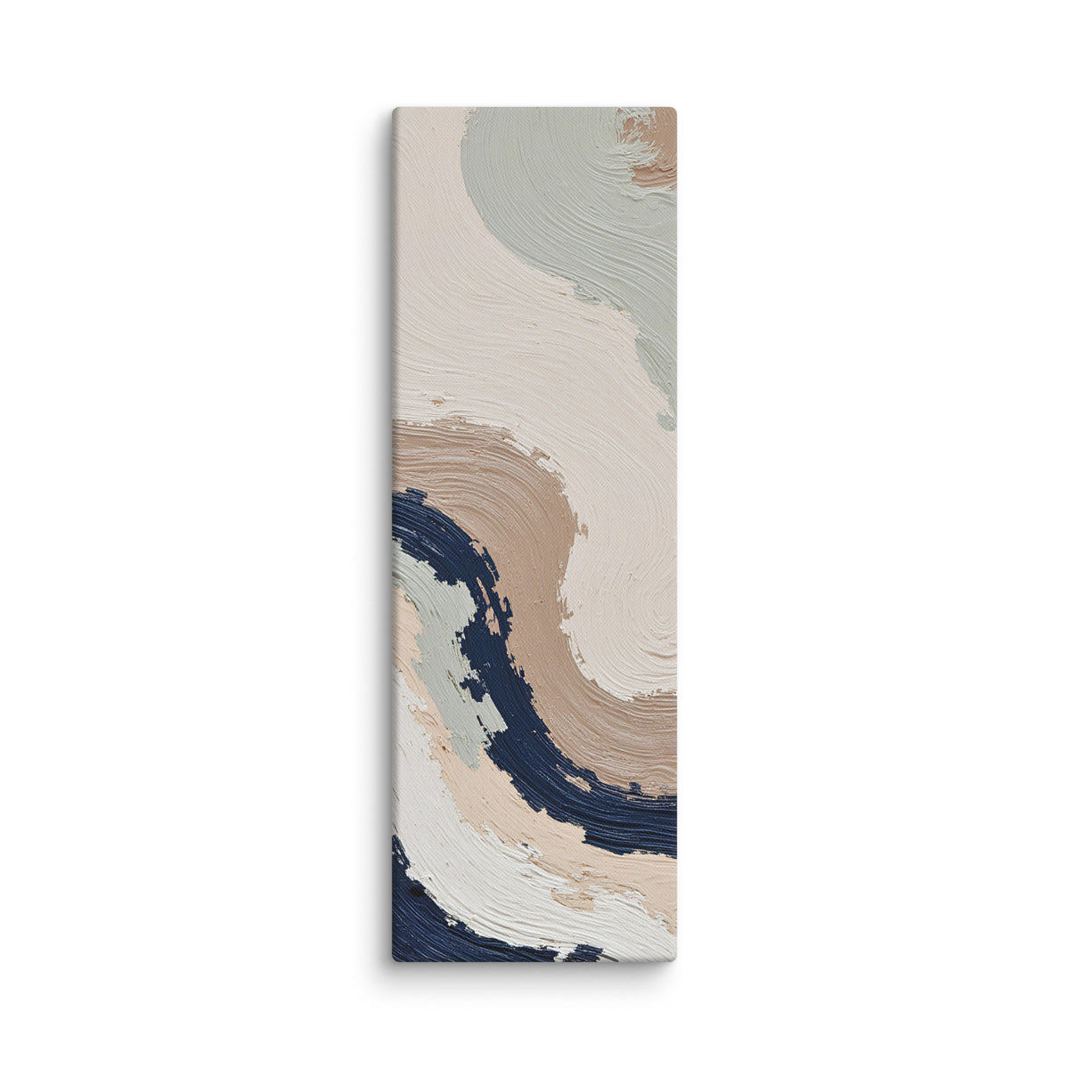 Loess shard canvas artwork with warm ochre, taupe and sandstone-like textures, shown on white.