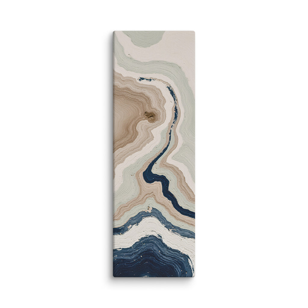 Terrace shard canvas artwork with stepped stone-like shelves and warm mineral gradients, shown on white.
