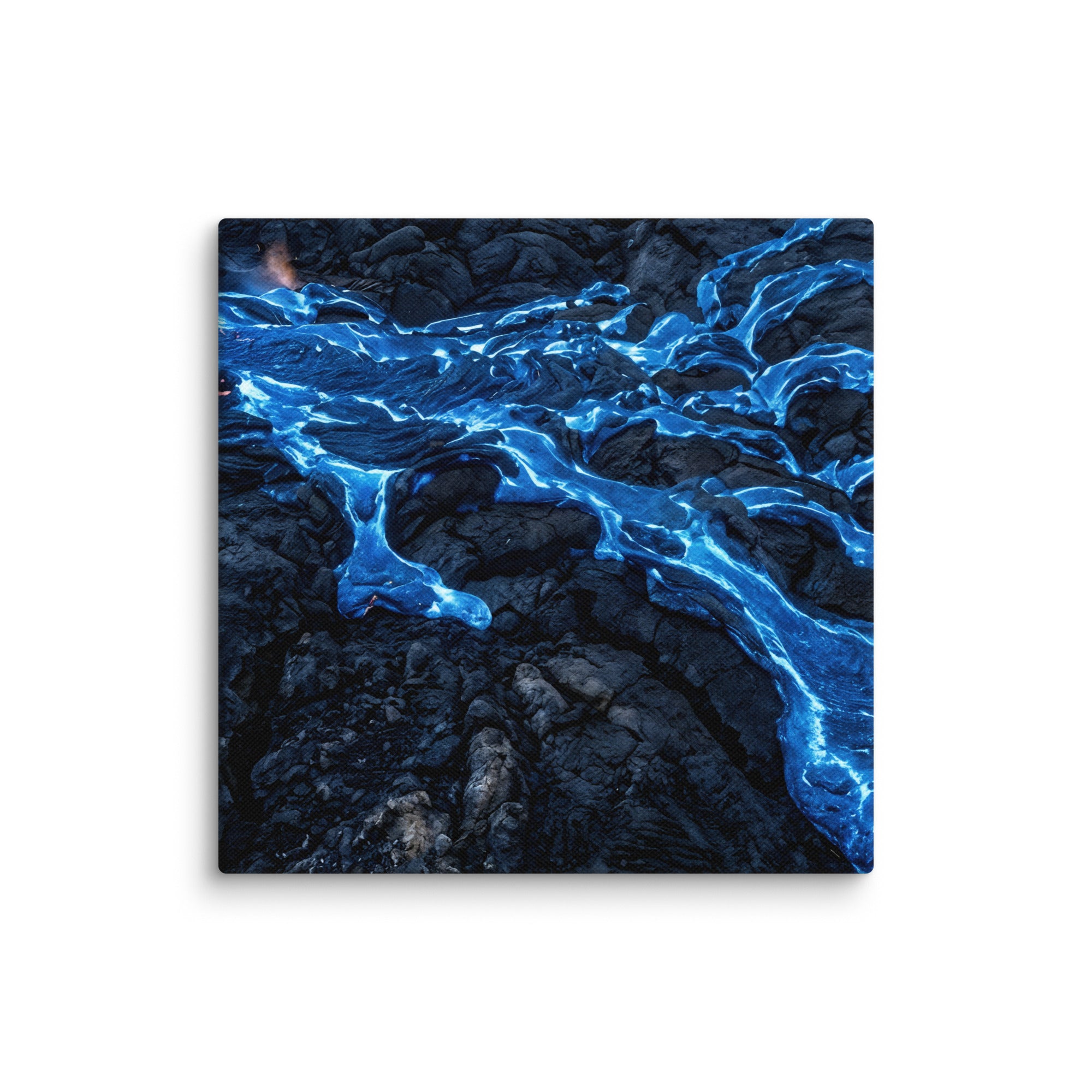 Scoria canvas print with product details shown in 14 x 14 inch universal size